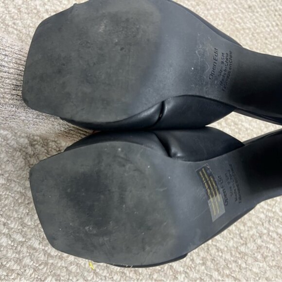 Open Edit Cora Black Block Heel Slide Sandals size 9.5 - Picture 4 of 9